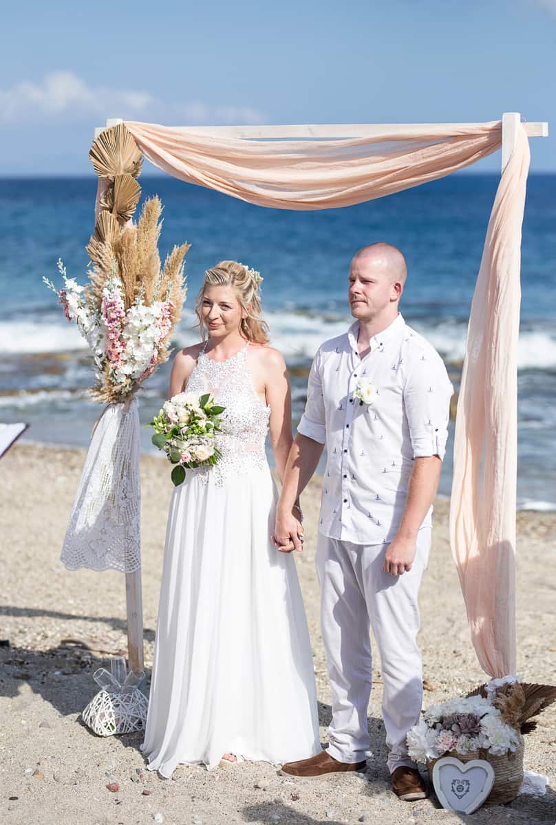 svatba Řecko Kos pláž Kardamenna