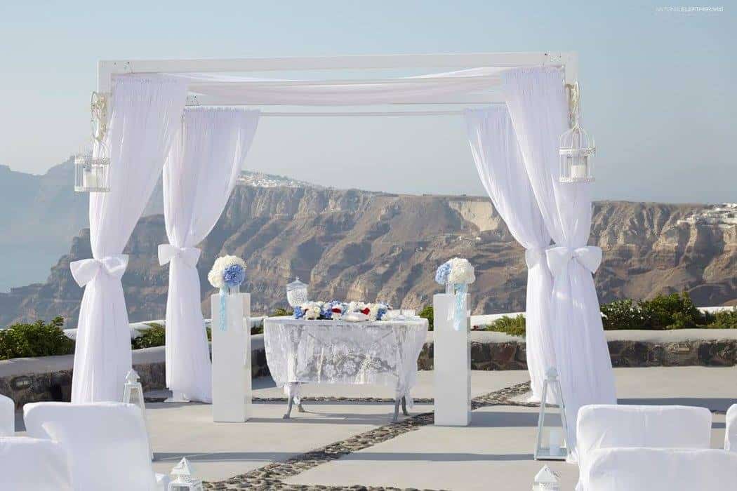 svatba Řecko Santorini Venetsanos Winery