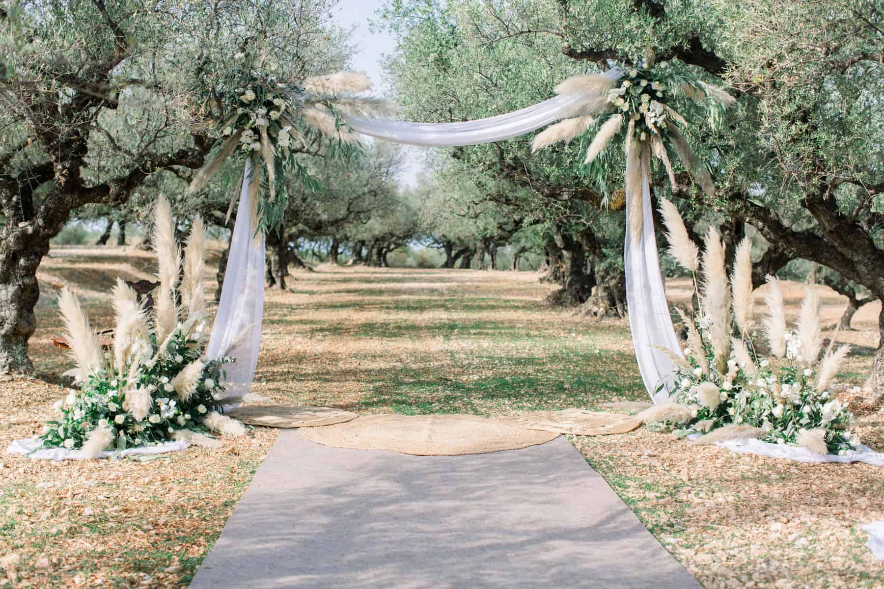 svatba Řecko Zakynthos olivový háj