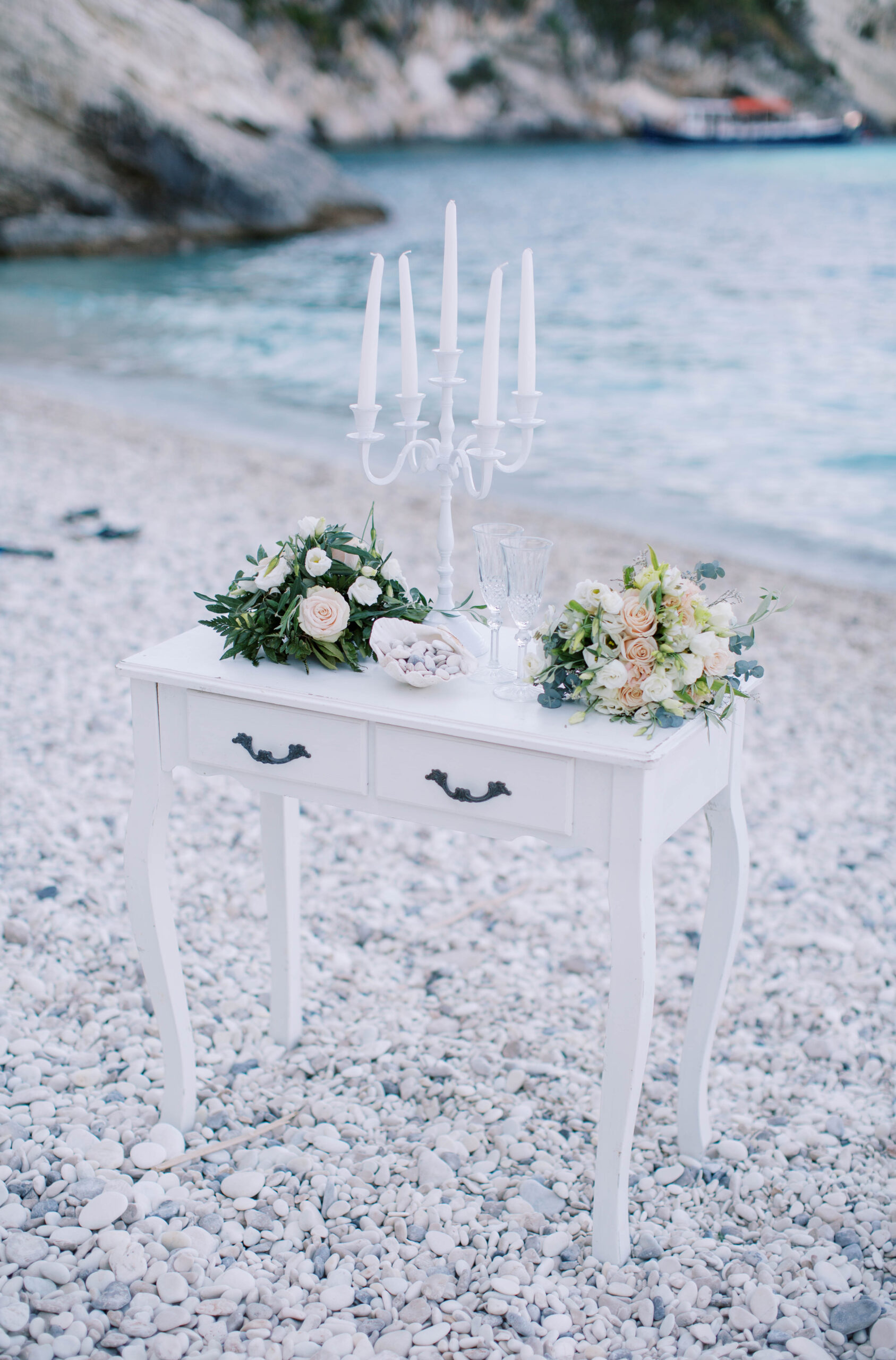 svatba Řecko Zakynthos na pláži Pelagaki Xigiaacca