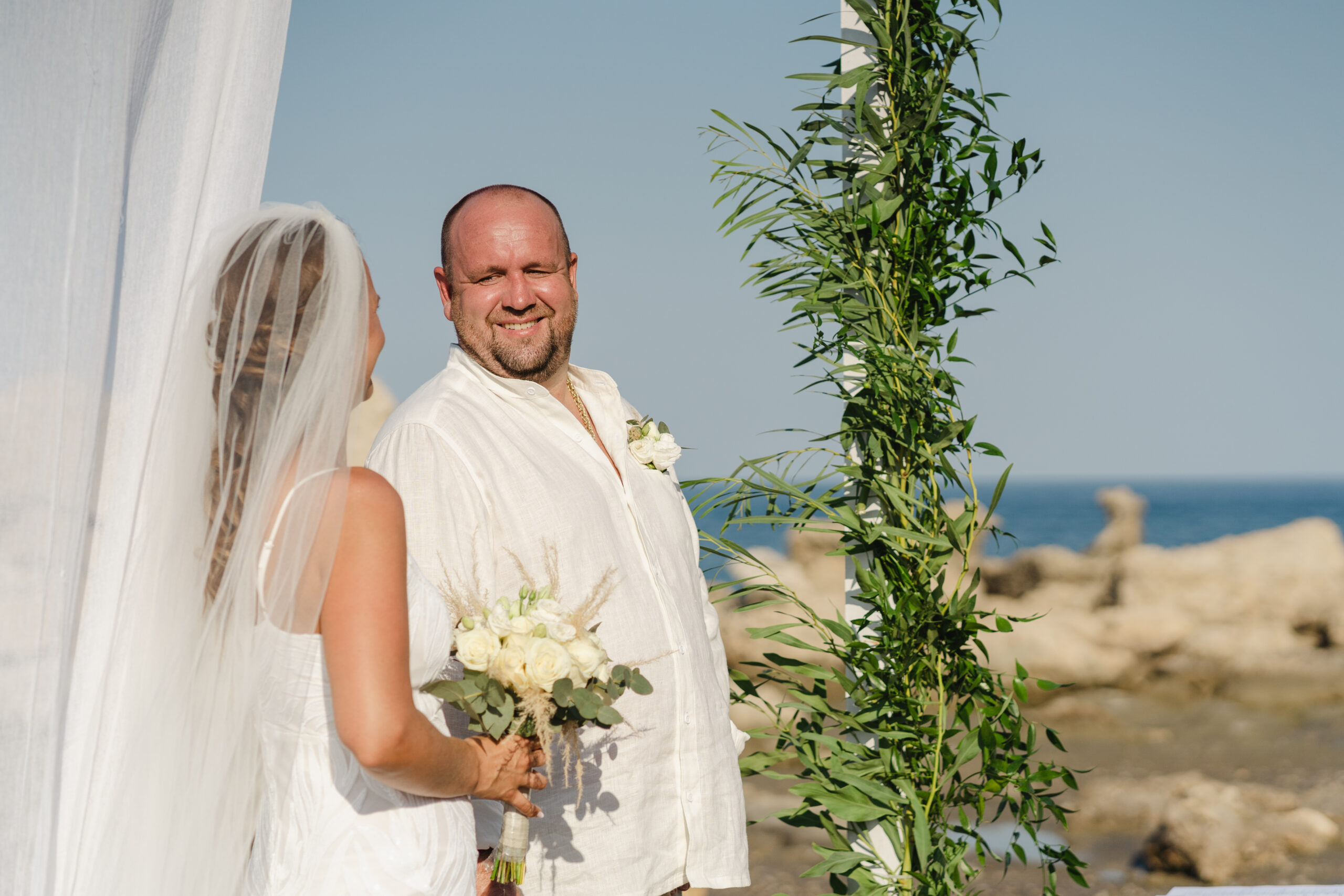 svatba Řecko Rhodos pláž Kathara