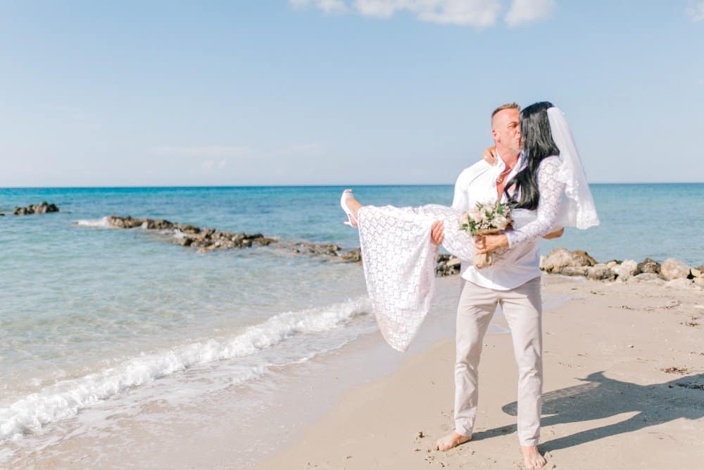 svatba Řecko Zakynthos pláž Amoudi