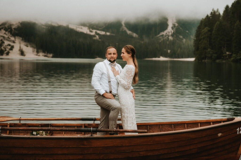 Svatba v Itálii u Lago di Braies