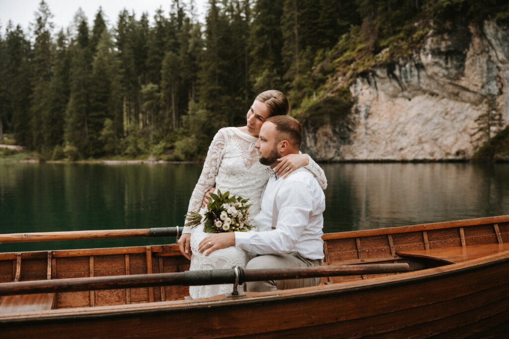 Svatba v Itálii u Lago di Braies