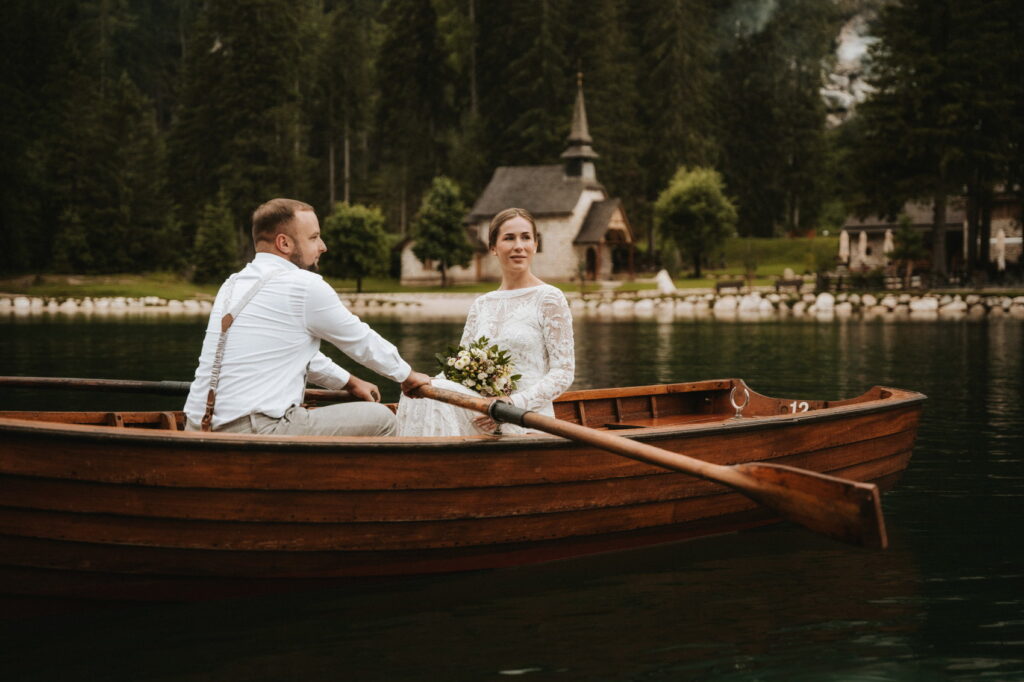 Svatba v Itálii u Lago di Braies