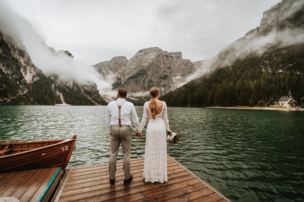 Svatba v Itálii u Lago di Braies