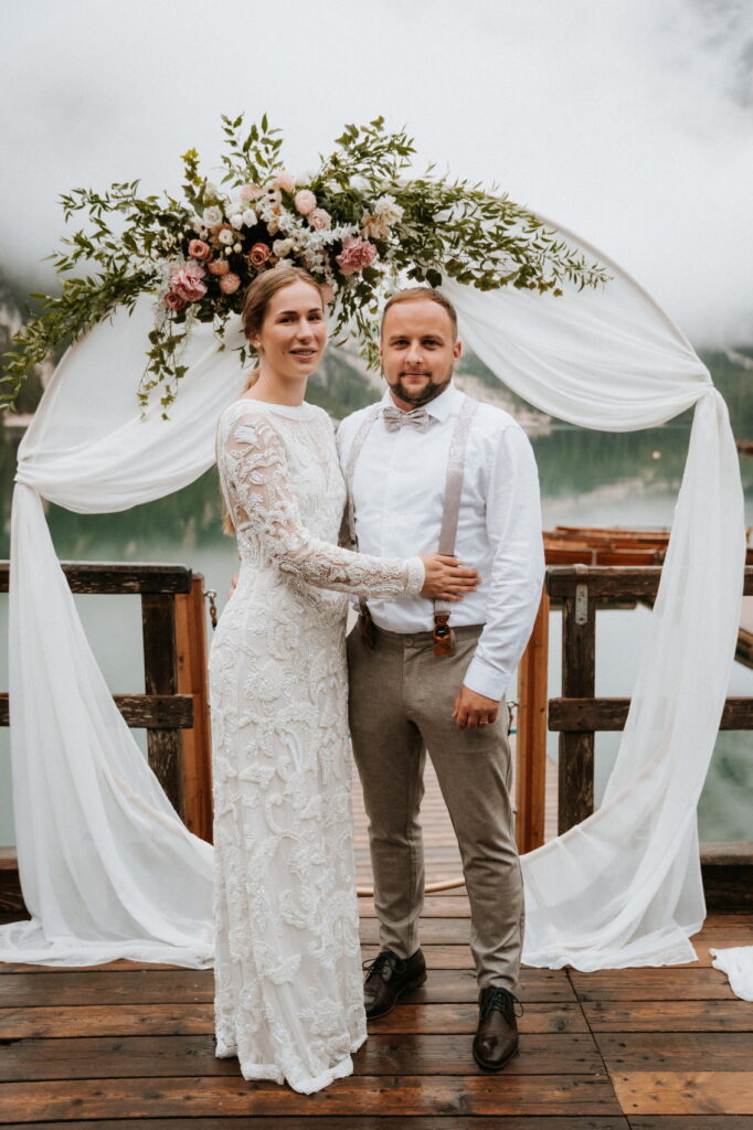 Svatba v Itálii u Lago di Braies