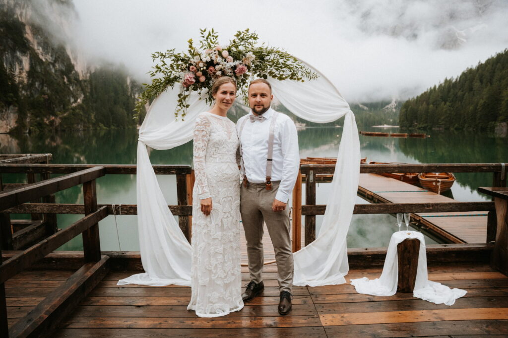 Svatba v Itálii u Lago di Braies