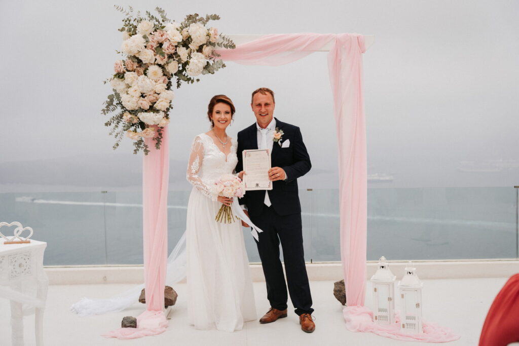 Svatba v Řecku na Santorini