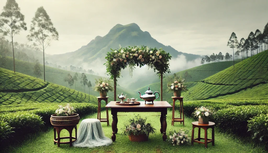 Svatba Srí Lanka čajová plantáž