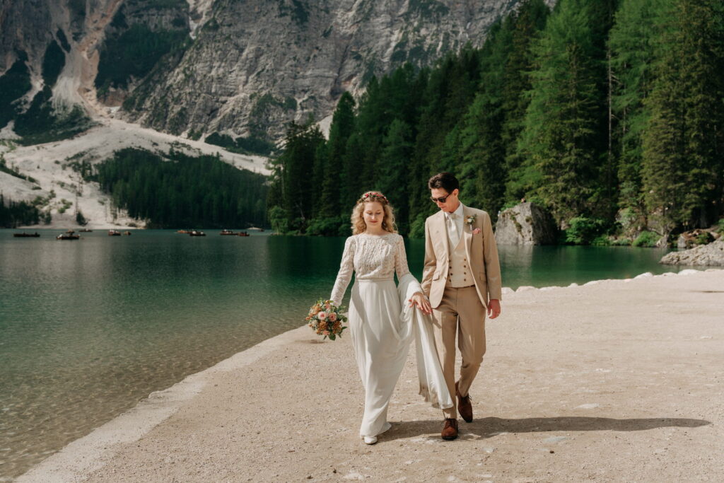 svatba v Itálii u Lago di Braies