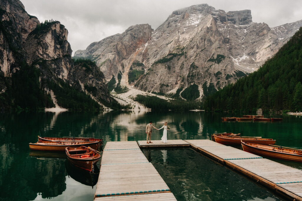 svatba v Itálii u Lago di Braies