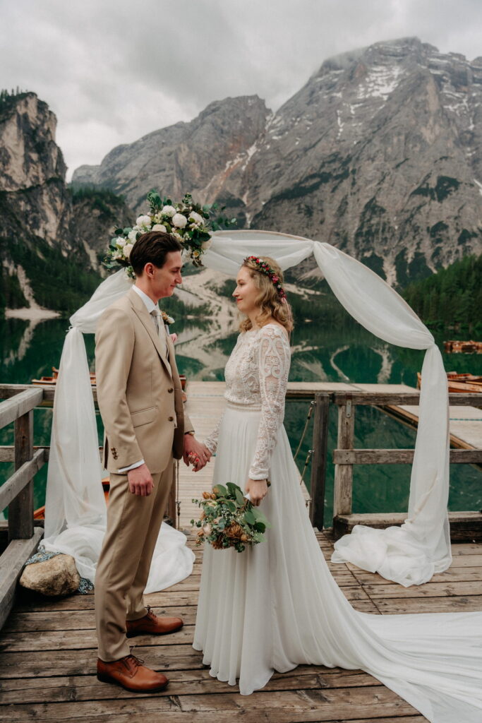 svatba v Itálii u Lago di Braies