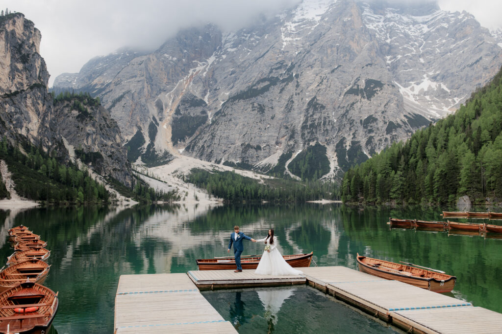 svatba v Itálii u Lago di Braies