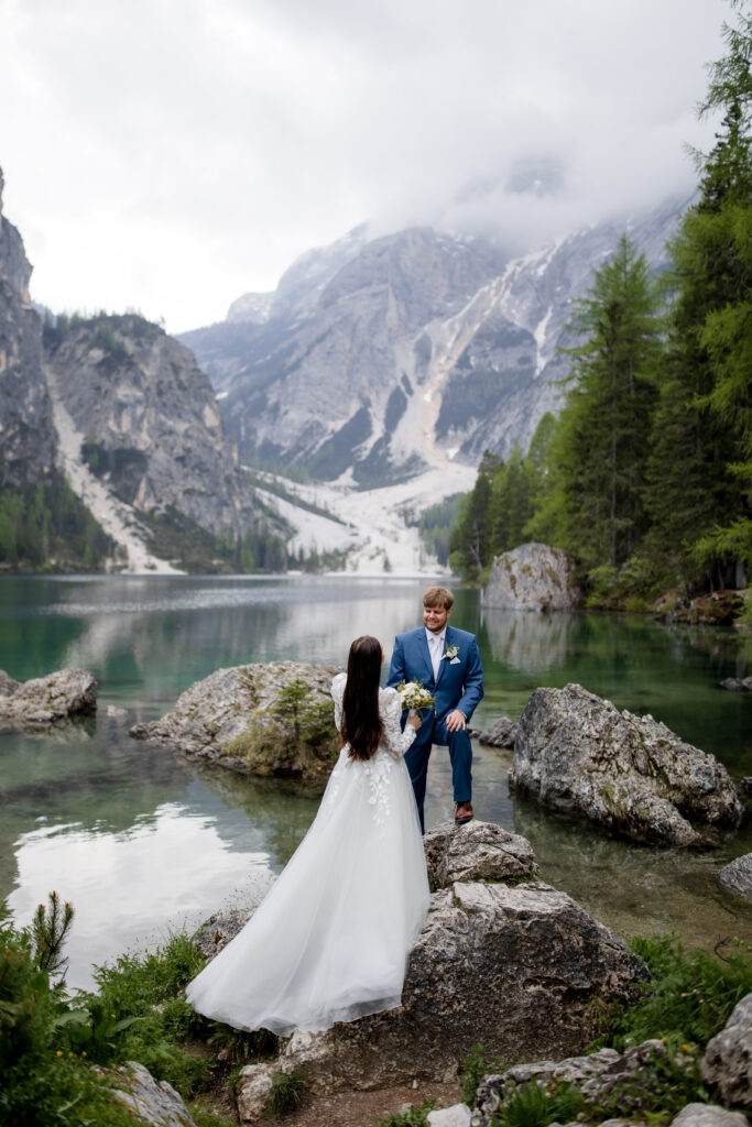 svatba v Itálii u Lago di Braies