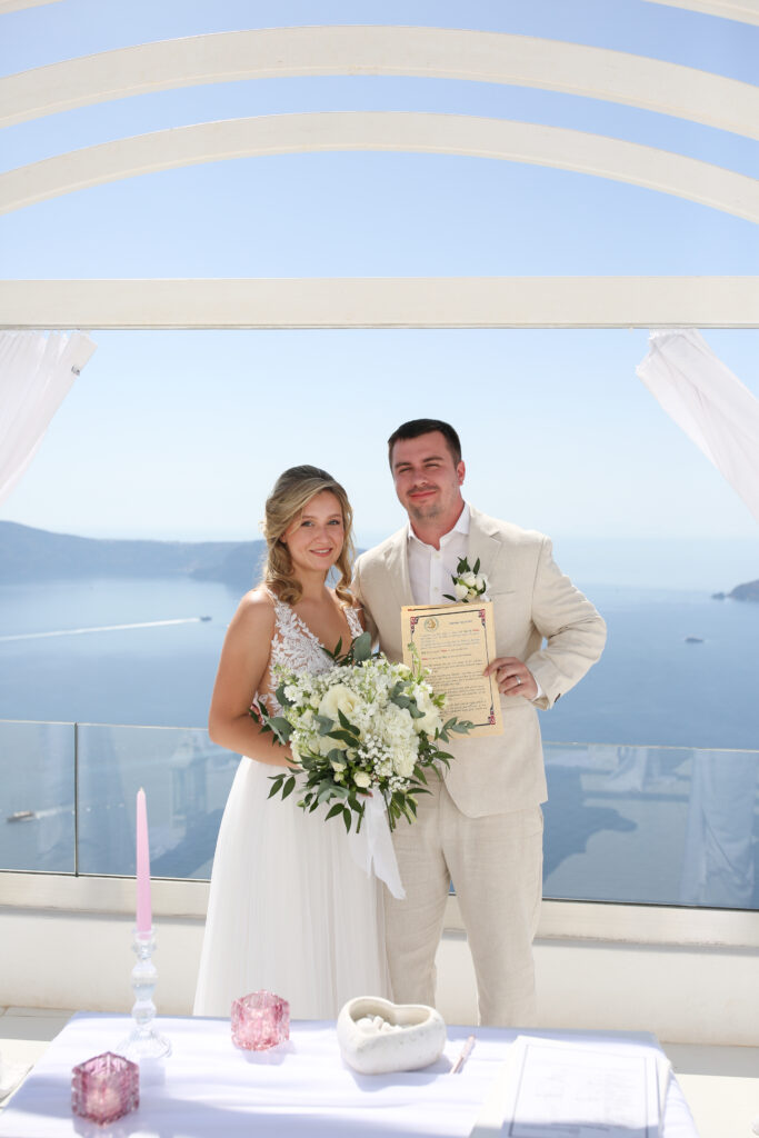 svatba v Řecku na Santorini
