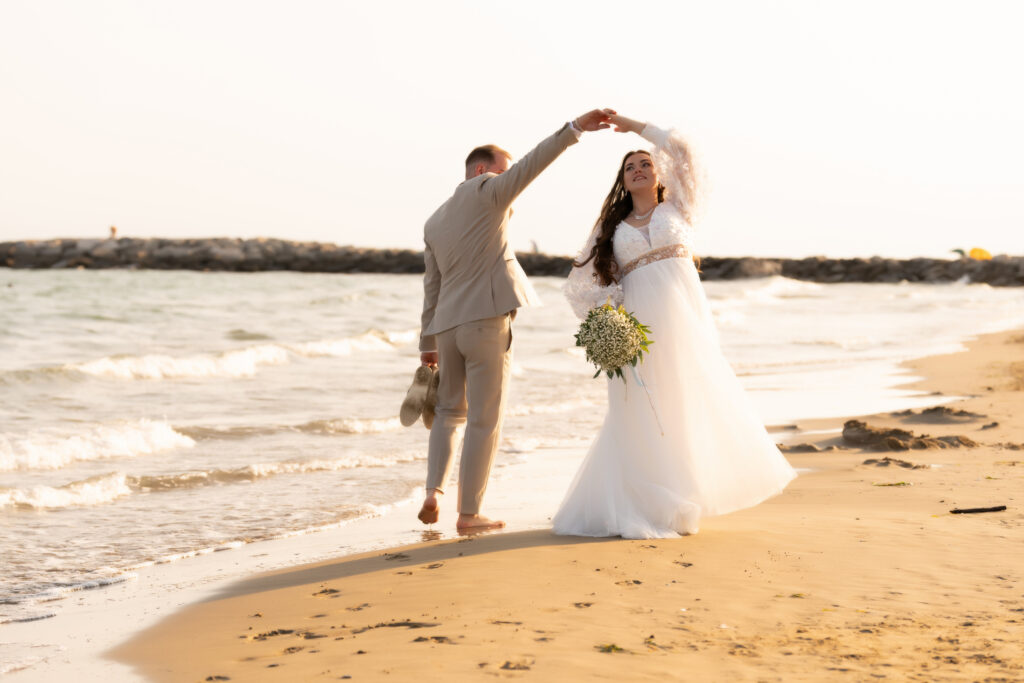 svatba v Itálii na pláži Cavallino