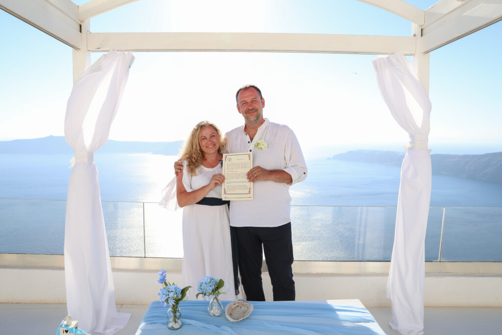svatba v Řecku na Santorini