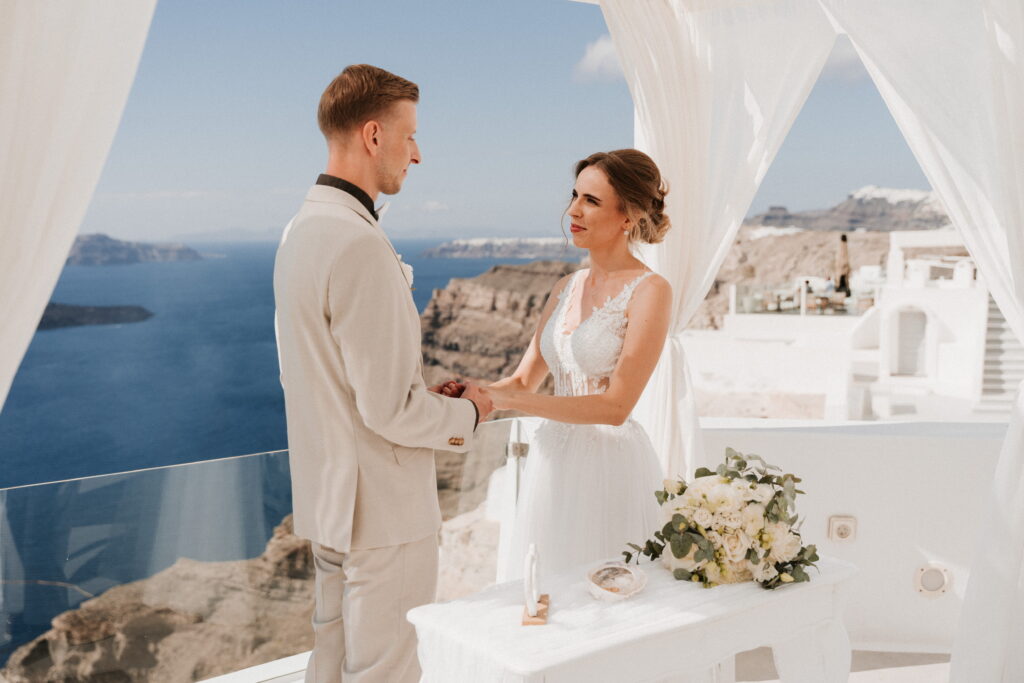 svatba v Řecku na Santorini