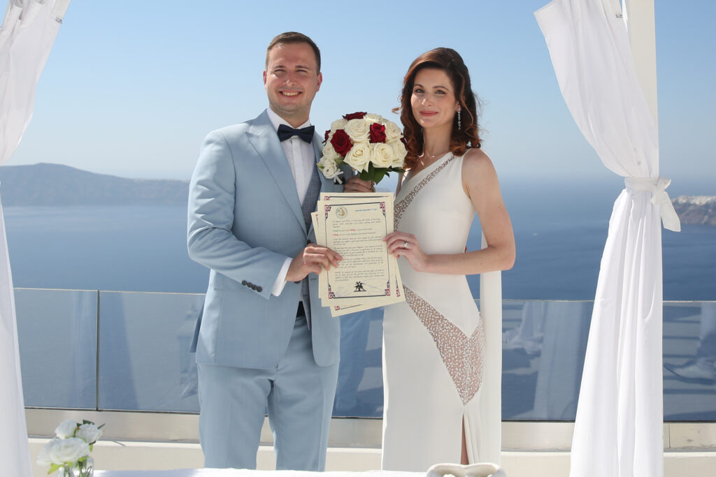 svatba v Řecku na Santorini