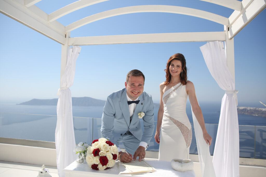 svatba v Řecku na Santorini