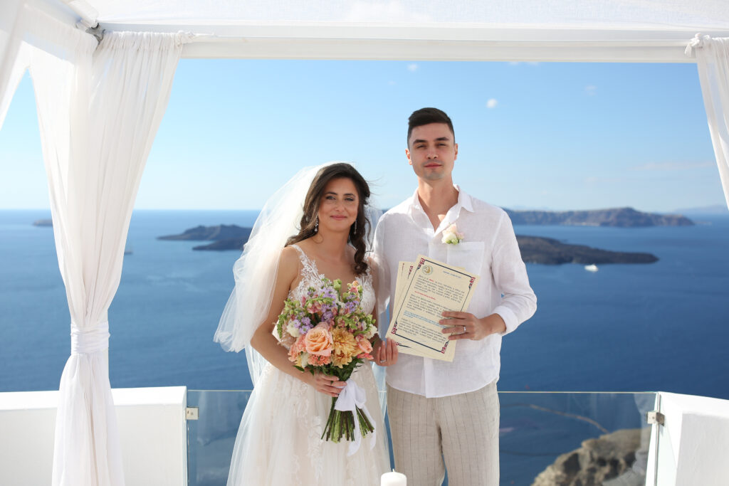 svatba v Řecku na Santorini