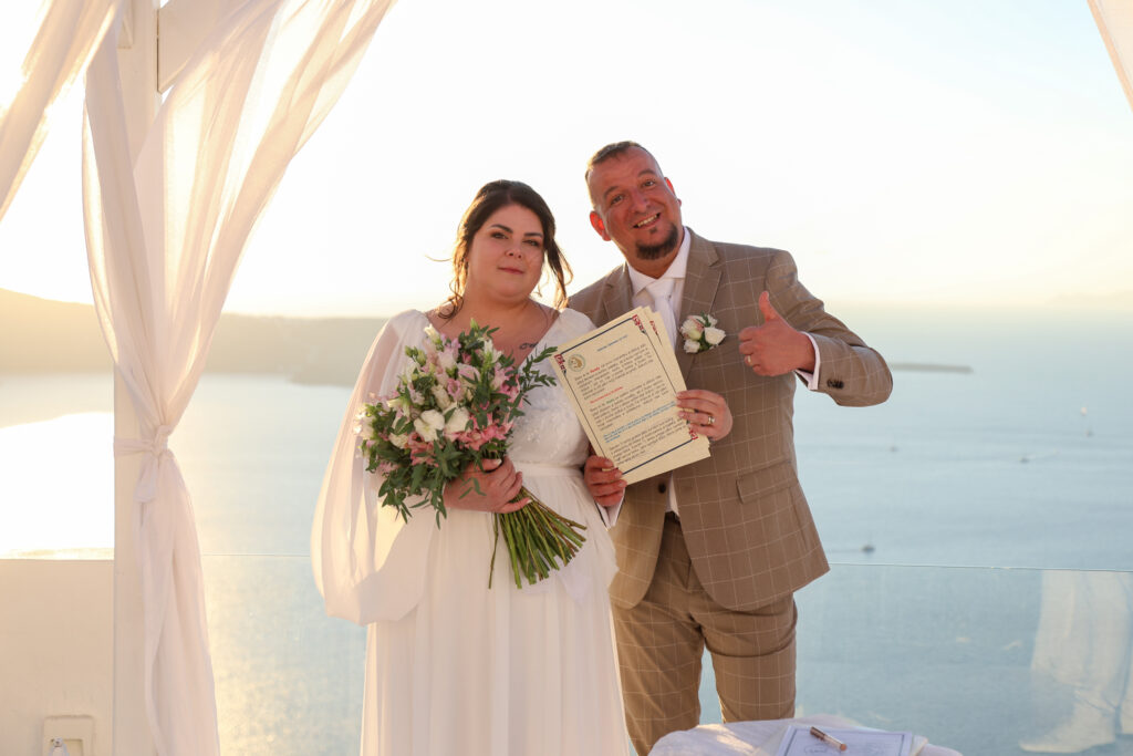 svatba v Řecku na Santorini