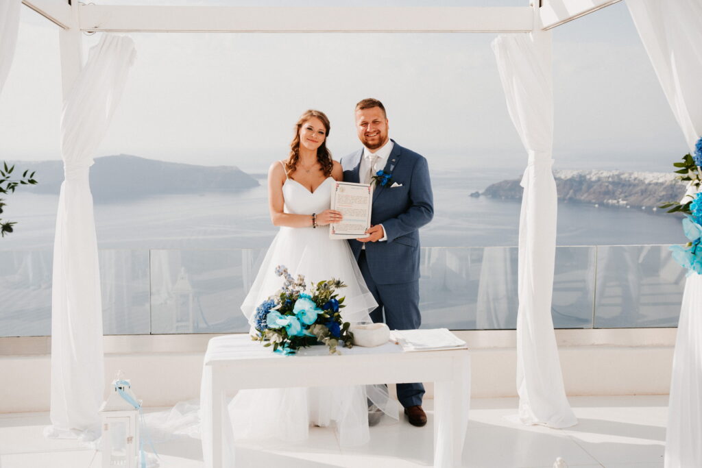 svatba v Řecku na Santorini