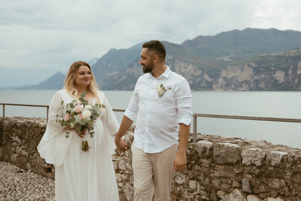 svatba v Itálii u jezera Lado di Garda Malcesine