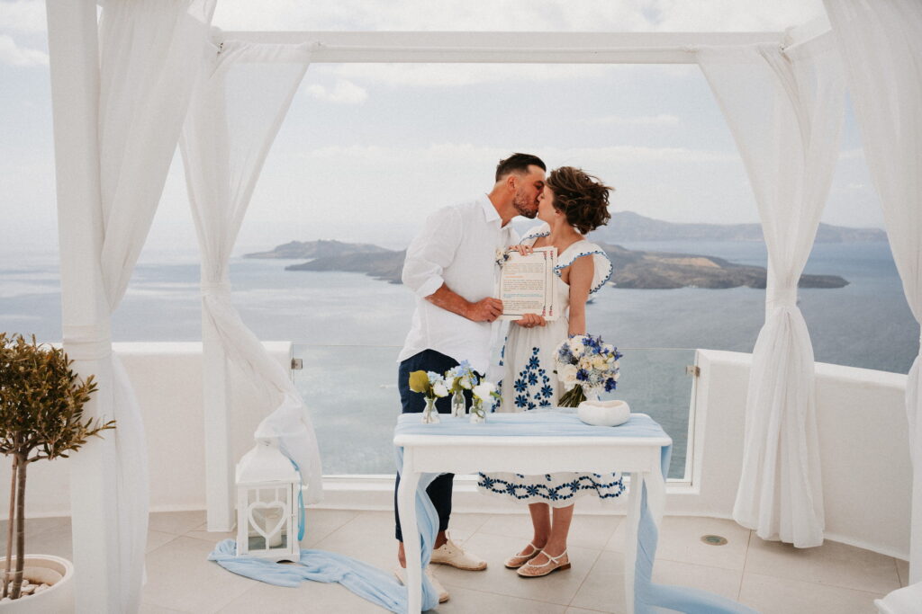 svatba v Řecku na Santorini